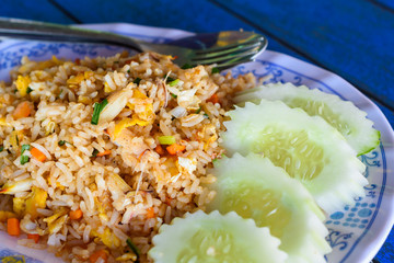 fried rice with crab