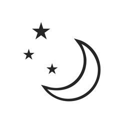 Clear night. Weather forecast icon.
