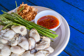 oyster on a plate