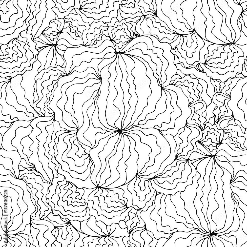 Poster seamless vector pattern background with abstract ornaments