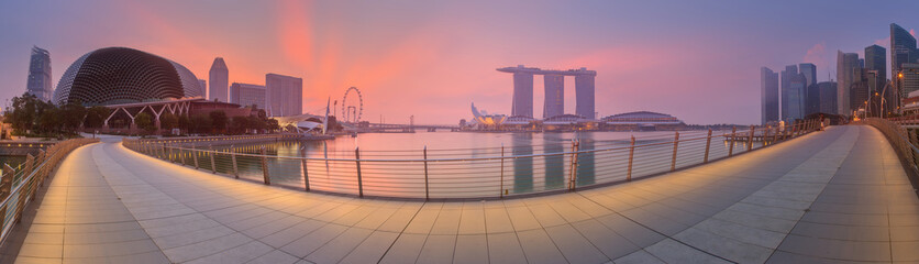 Obraz premium Singapore Skyline and view of Marina Bay