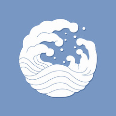 Japanese  wave motif. asian pattern