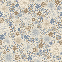 Summer seamless background with flowers