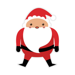 santa merry christmas cartoon icon. Isolated and flat illustration. Vector graphic
