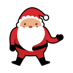 santa merry christmas cartoon icon. Isolated and flat illustration. Vector graphic