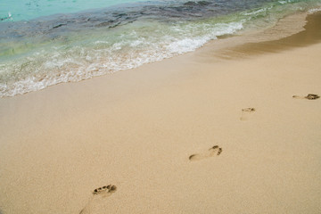 footprint on the sand
