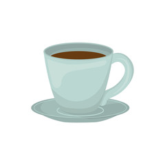 coffe mug time shop product icon. Isolated and flat illustration. Vector graphic