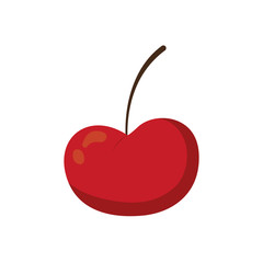 cherry fruit red food product icon. Isolated and flat illustration. Vector graphic
