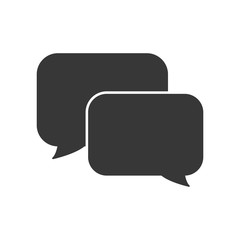 bubble communication message speak icon. Isolated and flat illustration. Vector graphic