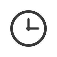 clock time traditional circle icon. Isolated and flat illustration. Vector graphic