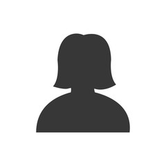 Woman head silhouette female avatar person people icon. Isolated and flat illustration. Vector graphic