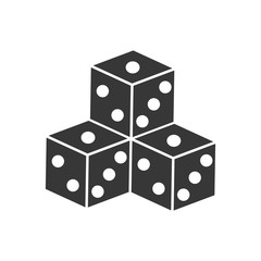 dice casino las vegas game lucky icon. Isolated and flat illustration. Vector graphic