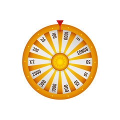 roulette casino las vegas game lucky icon. Isolated and flat illustration. Vector graphic