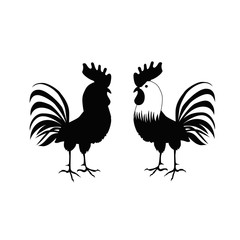 Cocks in hand-drawing style.