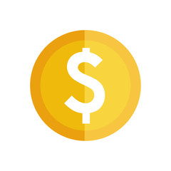 coin money financial item icon. Isolated and flat illustration. Vector graphic