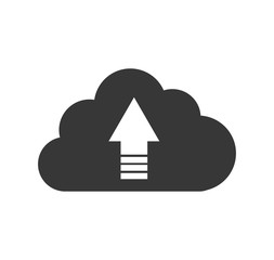 arrow cloud computing web internet icon. Isolated and flat illustration. Vector graphic