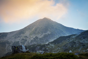 Beautiful view of Carpathian Mountains, Romania. Retezat National Park.