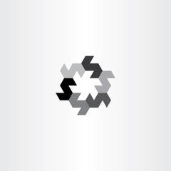 letter s in circle black icon vector rotation