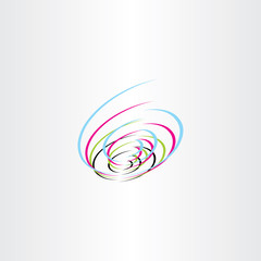 tech colorful logo vector spiral icon