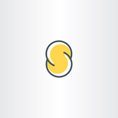 vector s letter s yellow symbol icon sign
