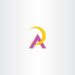 yellow purple a letter logotype logo symbol a vector icon