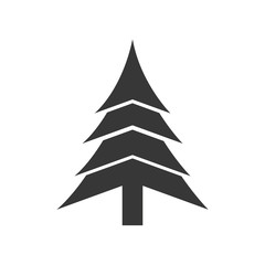 pine tree nature merry christmas icon. Isolated and flat illustration. Vector graphic