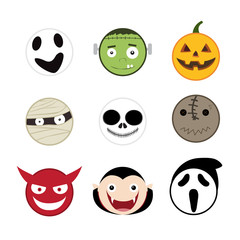 halloween flat icon mascot