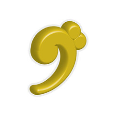 music note sound melody icon. Isolated and flat illustration. Vector graphic