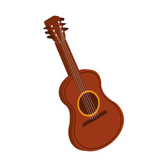 Naklejka premium guitar music instrument sound melody icon. Isolated and flat illustration. Vector graphic