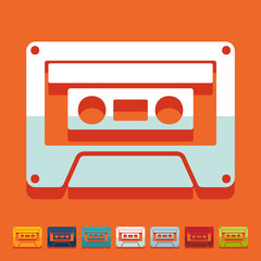 Flat design: audiocassette