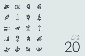 Set of startup icons