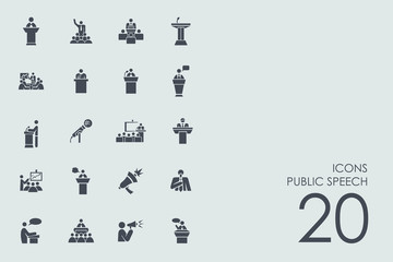 Set of public speech icons