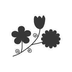 flower silhouette garden decoration floral icon. Isolated and flat illustration. Vector graphic