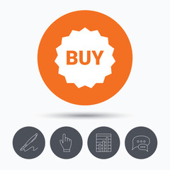 Buy icon. Online shopping star sign.