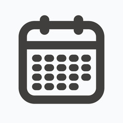 Calendar icon. Events reminder sign.