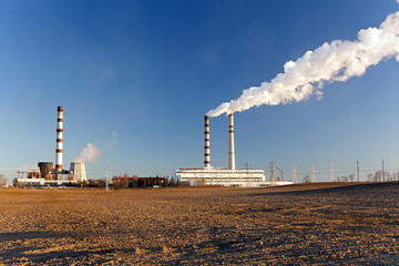 power plant , close up