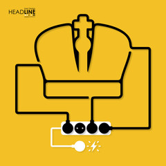 Connection flat design fashion