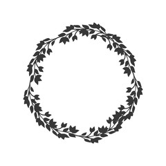 wreath crown garden decoration floral icon. Isolated and flat illustration. Vector graphic