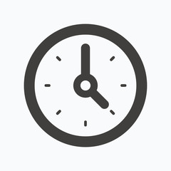 Clock icon. Mechanical watch sign.