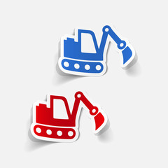 Obraz premium realistic design element: excavator