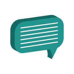 bubble communication message speak icon. Isolated and flat illustration. Vector graphic