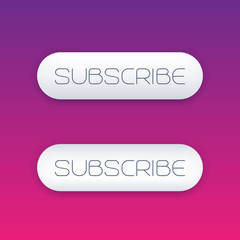 subscribe button for website, modern design, vector illustration