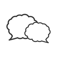 bubble communication message speak icon. Isolated and flat illustration. Vector graphic