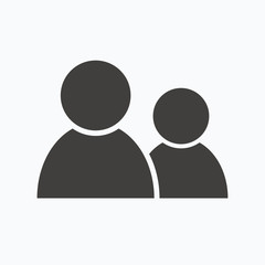 Friends icon. Group of people sign.