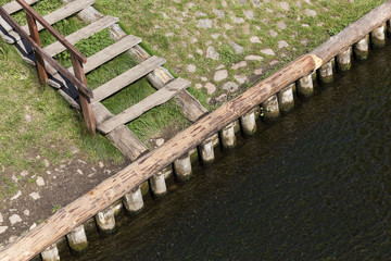 Fototapeta premium old leaking dam