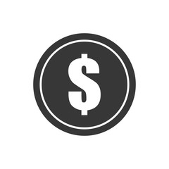 coin money financial item commerce icon. Isolated and flat illustration. Vector graphic