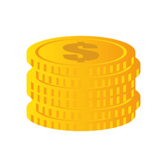 coin money financial item commerce icon. Isolated and flat illustration. Vector graphic
