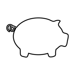 piggy money financial item commerce icon. Isolated and flat illustration. Vector graphic