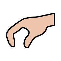 human hand gesture palm icon. Isolated and flat illustration. Vector graphic