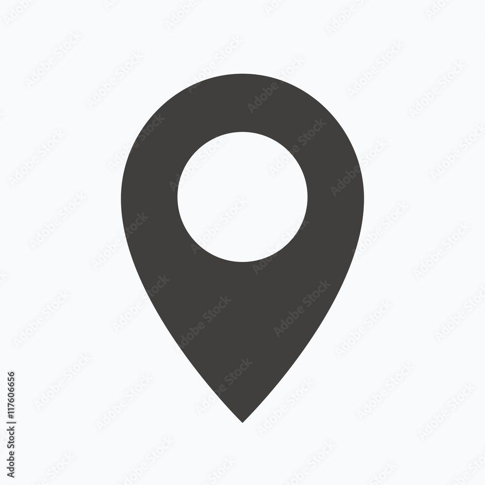 Poster location icon. map pointer sign.